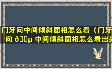 门牙向中间倾斜面相怎么看（门牙向 🌵 中间倾斜面相怎么看出来）